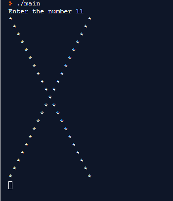 Write a C program to draw X Star Pattern
