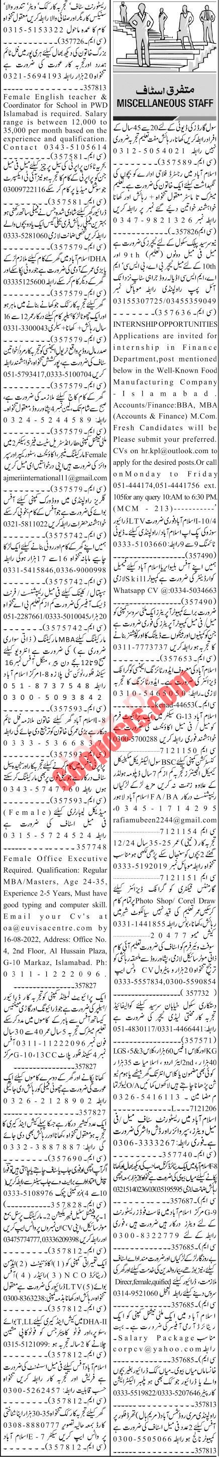 Vacancies Announced In Private Organization Rawalpindi - PaperPk Jobs