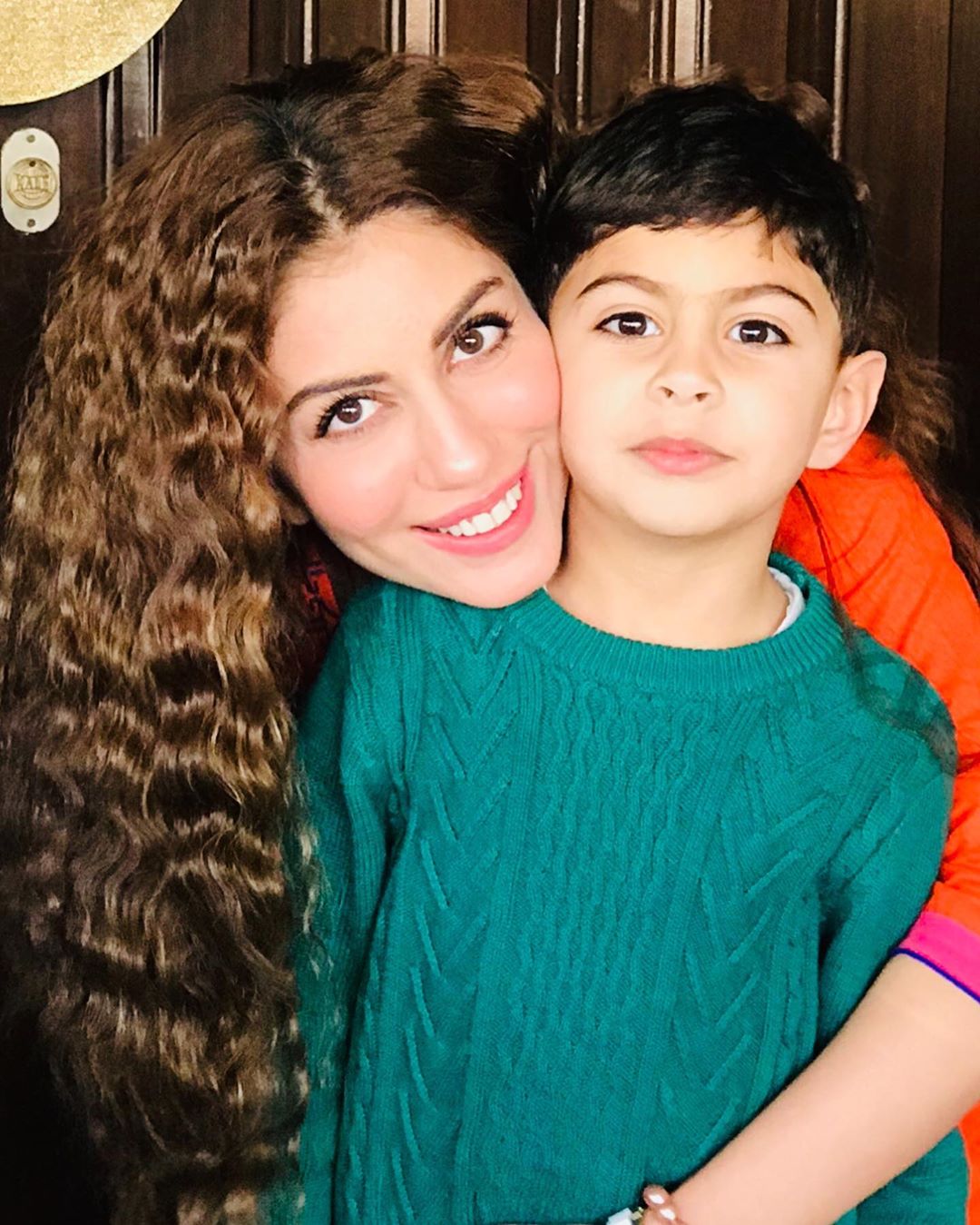 Beautiful Clicks of Actress Sadia Faisal with her Son